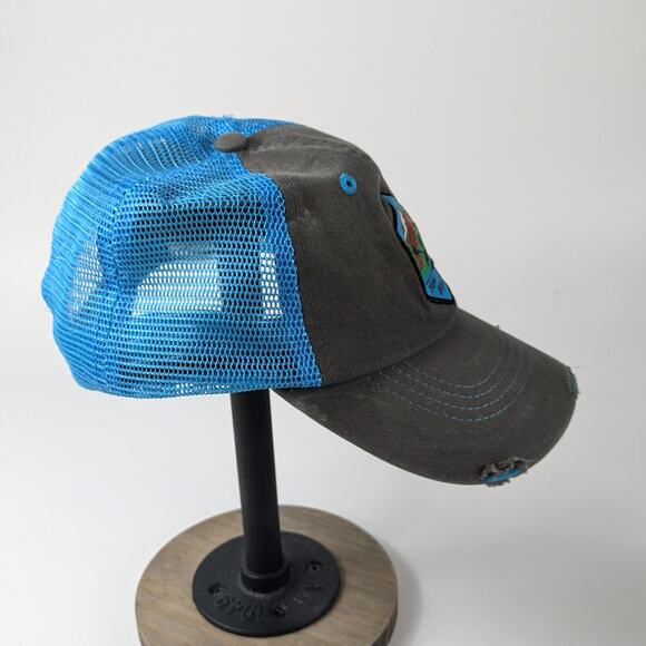 Idaho Trucker Hat "Whatever Floats Your Boat" Mesh Snapback Blue Gray One Size - Picture 16 of 16